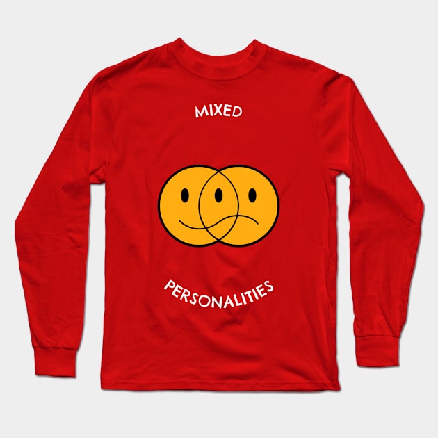 Mixed Feelings Long Sleeve T-Shirt by YungBick